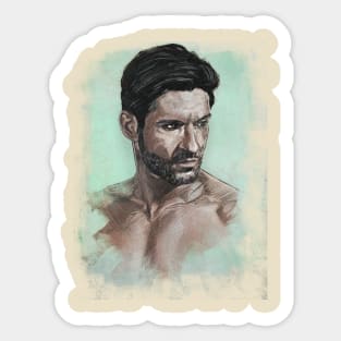 Lucifer Tom Ellis Portrait Sticker